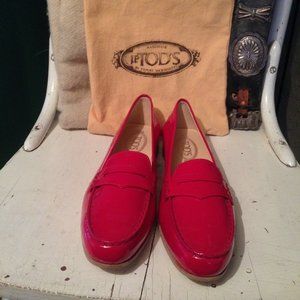 NEW Red Tod's Loafers Size 41